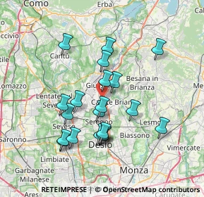 Mappa Via Giovanni Pascoli, 20833 Verano Brianza MB, Italia (6.5615)