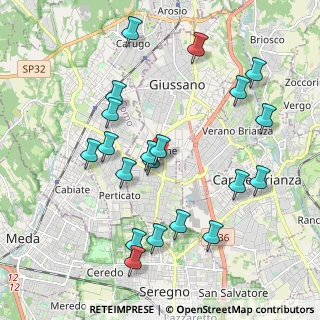 Mappa Via M.P. Virgilio, 20833 Giussano MB, Italia (2.108)