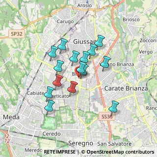 Mappa Via M.P. Virgilio, 20833 Giussano MB, Italia (1.38133)