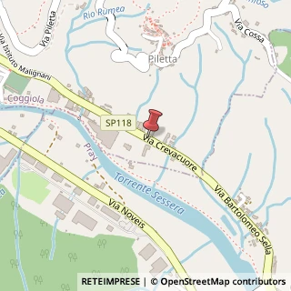 Mappa Via Crevacuore,  47, 13863 Coggiola, Biella (Piemonte)
