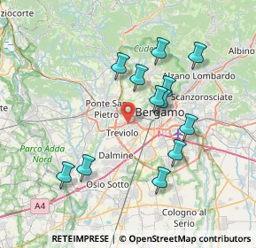 Mappa Via Generale Carlo Alberto Dalla Chiesa, 24048 Treviolo BG, Italia (6.93083)