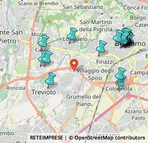 Mappa Via Gandhi, 24048 Treviolo BG, Italia (2.434)