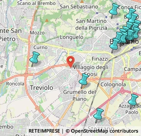 Mappa Via Gandhi, 24048 Treviolo BG, Italia (3.19895)