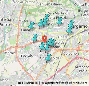 Mappa Via Gandhi, 24048 Treviolo BG, Italia (1.39077)