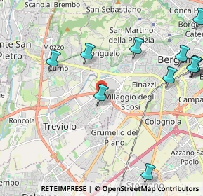 Mappa Via Gandhi, 24048 Treviolo BG, Italia (2.89167)