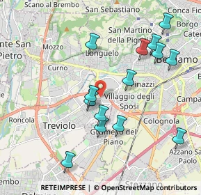 Mappa Via Gandhi, 24048 Treviolo BG, Italia (2.01786)
