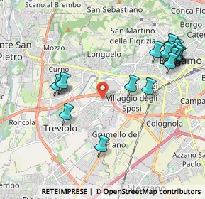 Mappa Via Gandhi, 24048 Treviolo BG, Italia (2.3965)