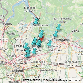 Mappa Via Alessandro Manzoni, 23877 Paderno d'Adda LC, Italia (11.114)