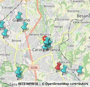 Mappa Viale Giuseppe Garibaldi, 20841 Carate Brianza MB, Italia (2.47846)