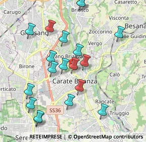 Mappa Viale Giuseppe Garibaldi, 20841 Carate Brianza MB, Italia (2.08684)