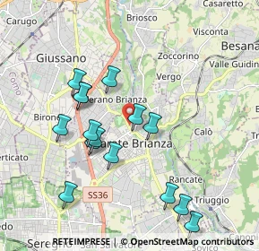 Mappa Viale Giuseppe Garibaldi, 20841 Carate Brianza MB, Italia (1.88667)