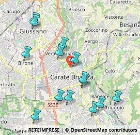 Mappa Viale Giuseppe Garibaldi, 20841 Carate Brianza MB, Italia (2.15571)