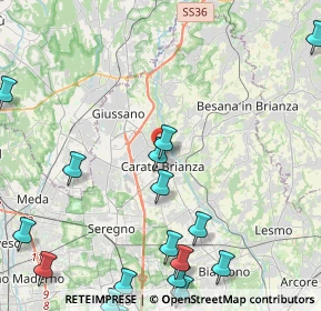 Mappa Viale Giuseppe Garibaldi, 20841 Carate Brianza MB, Italia (6.5285)
