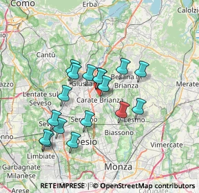 Mappa Viale Giuseppe Garibaldi, 20841 Carate Brianza MB, Italia (6.05529)