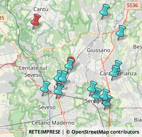 Mappa Via Piave, 22060 Cabiate CO, Italia (4.30786)