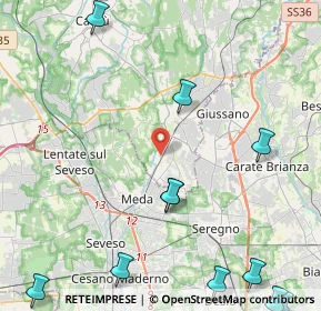 Mappa Via Piave, 22060 Cabiate CO, Italia (7.122)