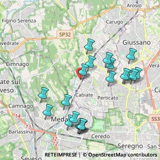Mappa Via Piave, 22060 Cabiate CO, Italia (2.187)