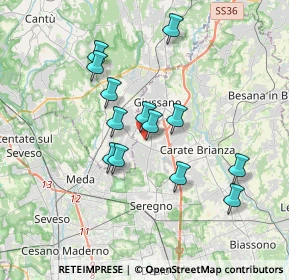 Mappa Via Giovanni Boccaccio, 20841 Carate Brianza MB, Italia (3.09385)