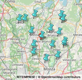 Mappa Via Al Castello, 20841 Carate Brianza MB, Italia (7.40765)