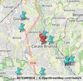 Mappa Via Al Castello, 20841 Carate Brianza MB, Italia (2.16364)