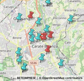 Mappa Via Al Castello, 20841 Carate Brianza MB, Italia (2.05211)