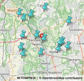 Mappa Via Palladio, 20823 Lentate sul Seveso MB, Italia (3.99267)