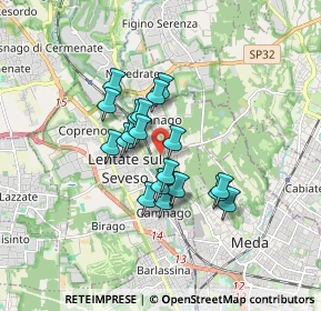 Mappa Via Palladio, 20823 Lentate sul Seveso MB, Italia (1.232)