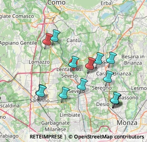 Mappa Via Palladio, 20823 Lentate sul Seveso MB, Italia (7.108)