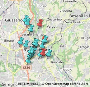 Mappa Via alle Grotte, 20841 Carate Brianza MB, Italia (1.5355)