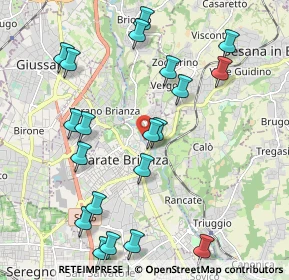 Mappa Via alle Grotte, 20841 Carate Brianza MB, Italia (2.3135)