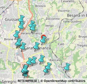 Mappa Via alle Grotte, 20841 Carate Brianza MB, Italia (2.4565)