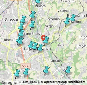 Mappa Via alle Grotte, 20841 Carate Brianza MB, Italia (2.33444)