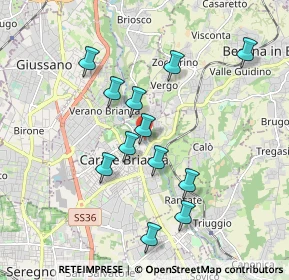 Mappa Via alle Grotte, 20841 Carate Brianza MB, Italia (1.70583)