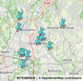 Mappa Via alle Grotte, 20841 Carate Brianza MB, Italia (3.67364)