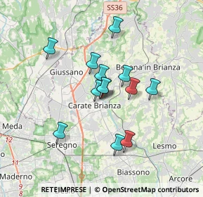 Mappa Via alle Grotte, 20841 Carate Brianza MB, Italia (2.67154)