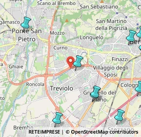 Mappa StreetVia, 24048 Treviolo BG, Italia (3.40308)