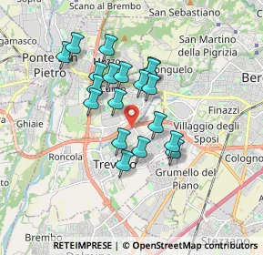 Mappa StreetVia, 24048 Treviolo BG, Italia (1.38842)