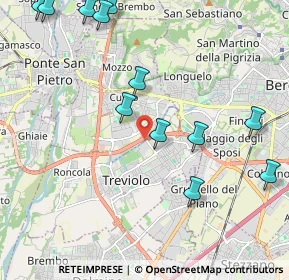Mappa StreetVia, 24048 Treviolo BG, Italia (2.53333)