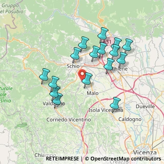 Mappa Via Gabriele D'Annunzio, 36030 San Vito di Leguzzano VI, Italia (6.9725)