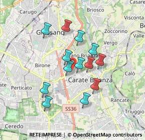 Mappa Via Giosuè Carducci, 20843 Verano Brianza MB, Italia (1.43385)