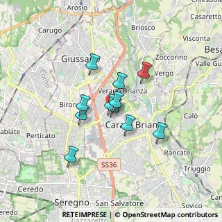Mappa Via Giosuè Carducci, 20843 Verano Brianza MB, Italia (1.19455)