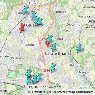 Mappa Via Giosuè Carducci, 20843 Verano Brianza MB, Italia (2.688)