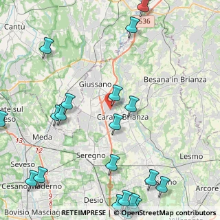 Mappa Via Giosuè Carducci, 20843 Verano Brianza MB, Italia (6.212)