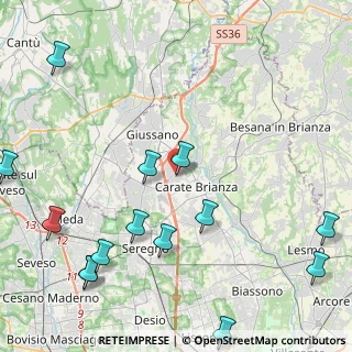 Mappa Via Giosuè Carducci, 20843 Verano Brianza MB, Italia (5.83071)