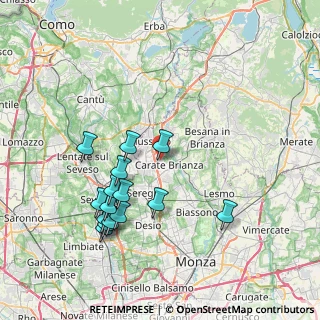 Mappa Via Giosuè Carducci, 20843 Verano Brianza MB, Italia (7.878)