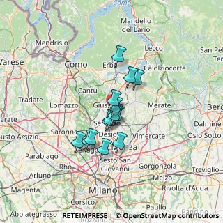 Mappa Via Giosuè Carducci, 20843 Verano Brianza MB, Italia (9.285)