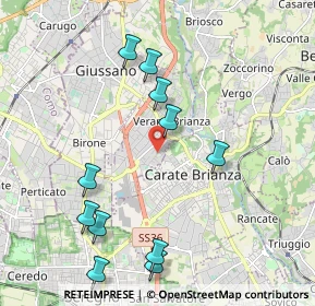 Mappa Via Donatori di Sangue, 20843 Verano Brianza MB, Italia (2.19818)