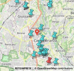 Mappa Via Donatori di Sangue, 20843 Verano Brianza MB, Italia (2.3435)