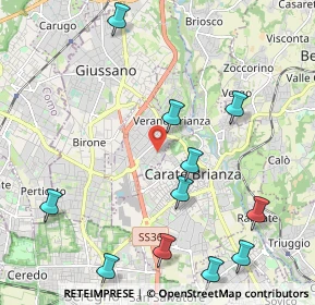 Mappa Via Donatori di Sangue, 20843 Verano Brianza MB, Italia (2.52727)