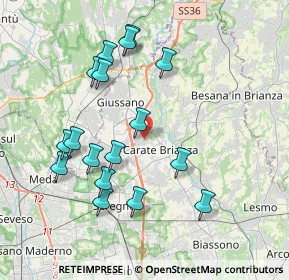Mappa Via Donatori di Sangue, 20843 Verano Brianza MB, Italia (3.88059)